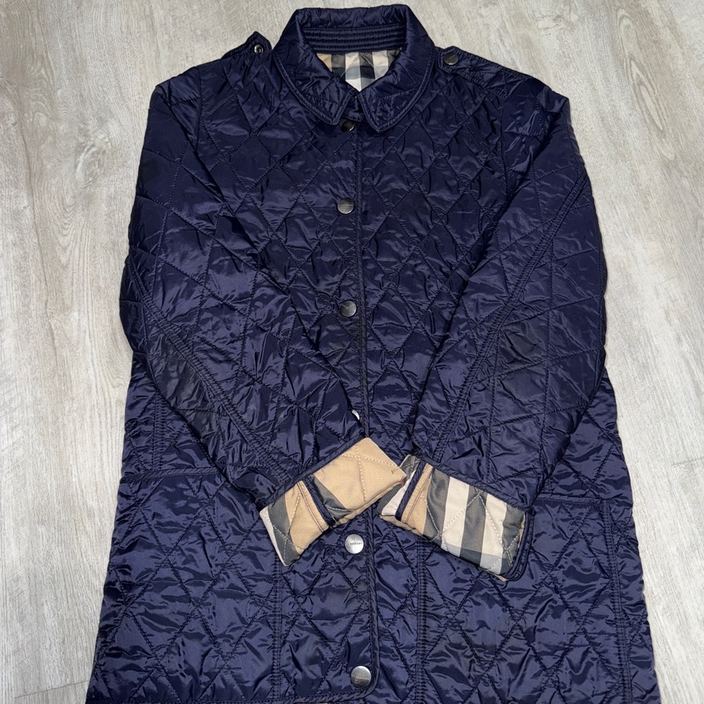 Burberry Quilted Jacket Navy jacket unisex boys or girls size 12y